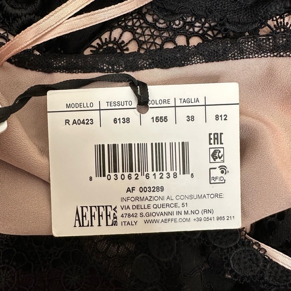 Boutique Moschino Floral Lace Sleeveless Dress in Black/Nude - Size 4 Aeffe NWT - Picture 12 of 16